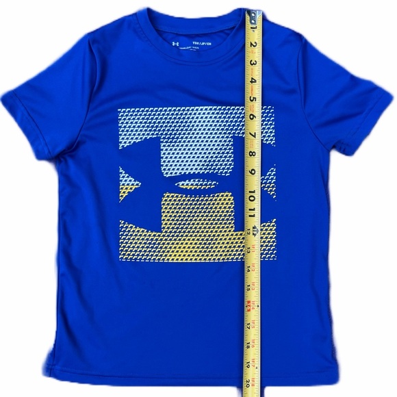 ⭐️ Under Armour HeatGear Shirt | Youth Small/Medium | Blue & Yellow - Picture 6 of 7